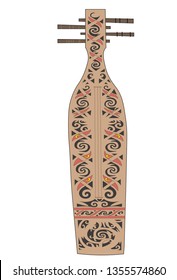 Sapes are  a traditional lute of many of the Orang Ulu  and its carved from a single bole of wood, with many modern instruments reaching over a metre in length.