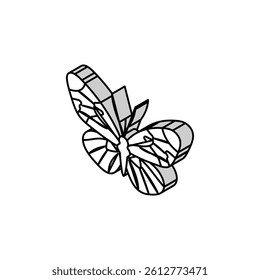 sapho longwing insect isometric icon vector. sapho longwing insect sign. isolated symbol illustration