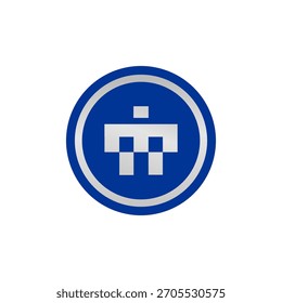 Sapien moeda plana ícone logotipo