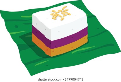 Sapin-sapin, a colorful Filipino traditional dessert or merienda. 