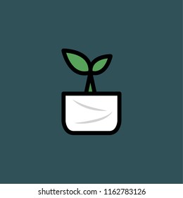 sapling symbol. logo design.