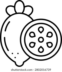 Sapodilla Illustration vector Icon Design
