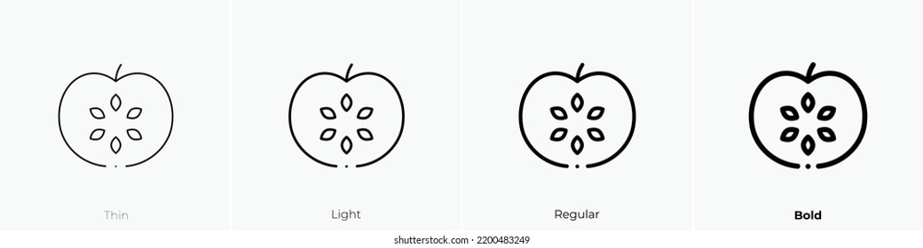sapote icon. Thin, Light Regular And Bold style design isolated on white background