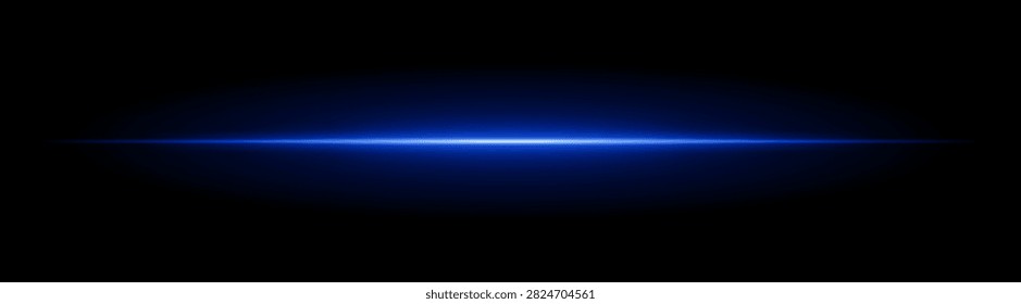 Sapphire depth beam. Intense blue core expands into soft surrounding glow creating profound light streak ideal for atmospheric digital compositions.