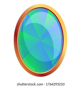 Icono de la gema de zafiro. Caricatura del icono del vector de gema zafiro para diseño web aislado en fondo blanco
