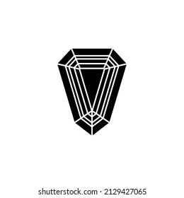 sapphire gem icon in vector. Logotype