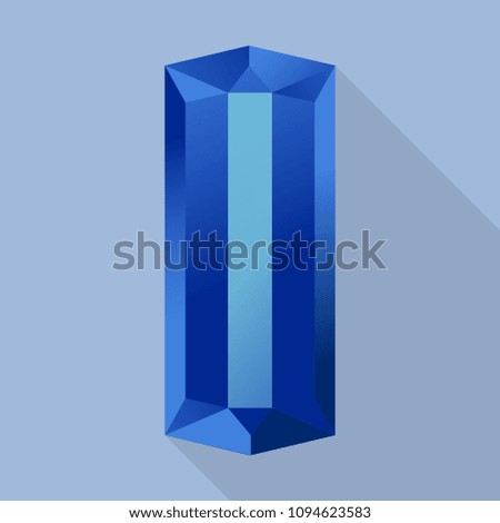 Sapphire icon. Flat illustration of sapphire vector icon for web design