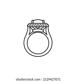 sapphire ring icon in vector. Logotype