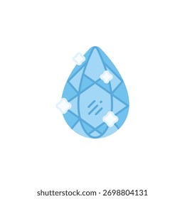 Sapphire vector icon. Jewelry icon flat style. perfect use for logo, presentation, website, and more. modern icon design color style