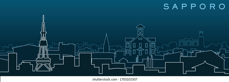 Sapporo Multiple Lines Skyline and Landmarks