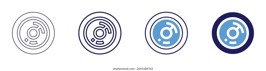 Saprophytic fungus icon in 4 different styles. Thin Line, Line, Bold Line, Duotone. Duotone style. Editable stroke.