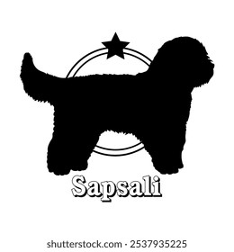 Sapsali dog silhouette,  dog, dog breeds, logo, vector, silhouette, logo design, animal, illustration, icon, sign, design, black,  symbol, pet