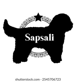 Sapsali dog silhouette, dog, dog breeds,  vector, silhouette, logo design, animal, illustration, icon, sign, black, pet