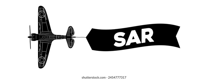 El Anuncio de publicidad SAR está unido al avión