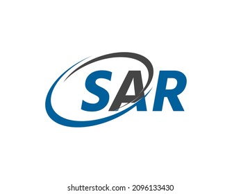 SAR letter creative modern elegant swoosh logo design