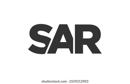SAR logo design template with strong and modern bold text. Initial based vector logotype featuring simple and minimal typography. Trendy company identity ideal for businesses brand presence.