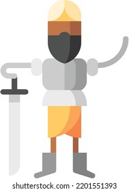 saracen isolierte Design-Element-Stockillustration. Vektorgrafik auf weißem Hintergrund