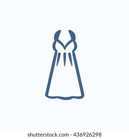 Sarafan vector sketch icon isolated on background. Hand drawn Sarafan icon. Sarafan sketch icon for infographic, website or app.