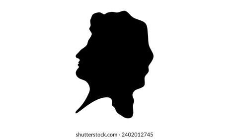 Sarah Siddons, black isolated silhouette