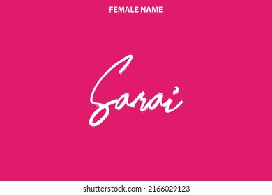 Sarai Female Name Curry kalligrafischen Text