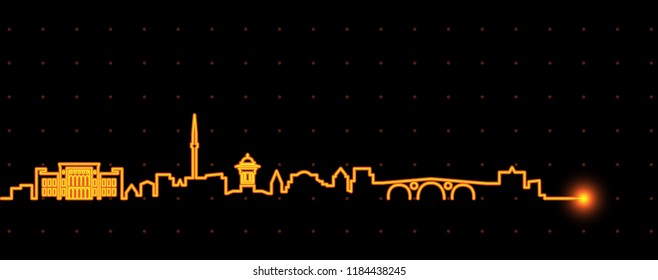 Sarajevo Light Streak Skyline