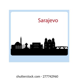 Sarajevo skyline - vector illustration