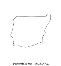 Saramacca region map in Suriname Country