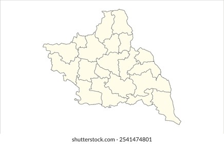 Saran District map blank ,Saran District, Bihar State, Republik Indien, Regierung von Bihar, Indisches Territorium, Ostindien, Politik, Dorf, Tourismus