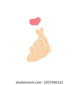 Saranghae hand korean pop culture illustration