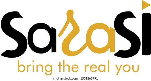 "Sarasi" company text logo in the fields of marketing, photography, printing, marketing, insurance, and financial services