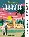 Sarasota Vintage Travel Vector Poster Design