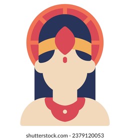 Saraswati Icon Illustration for web, app, infographic, etc