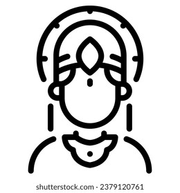Saraswati Icon Illustration for web, app, infographic, etc