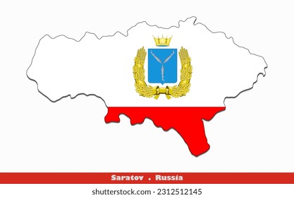 Saratov Flag - Oblasts of Russia