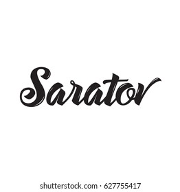 saratov, text design. Vector calligraphy. Typography poster. Usable as background.