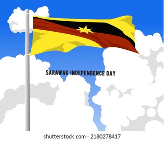 Sarawak Independence Day. Vector Illustration. The illustration is suitable for banners, flyers, stickers, cards, etc.