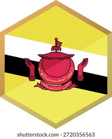 Ilustración de la bandera del estado de Sarawak en estilo 3D para la identidad nacional