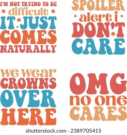 sarcasm retro design bundle and digital download