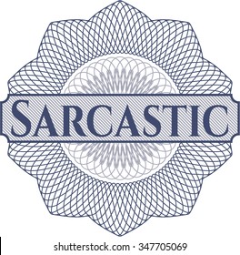 Sarcastic abstract linear rosette