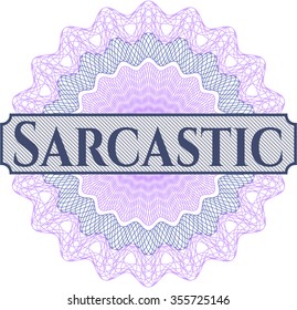 Sarcastic abstract linear rosette