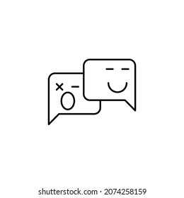 Sarcastic behavior icon vector illustration logo template for many purpose. Isolated on white background.