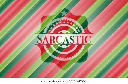 Sarcastic christmas style badge..