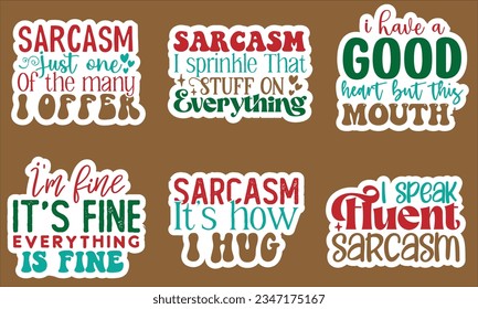 Sarcastic Coffee Mug, Sarcastic Coffee Mug Sticker Design, Sarcastic Coffee Mug Sticker Bundle.