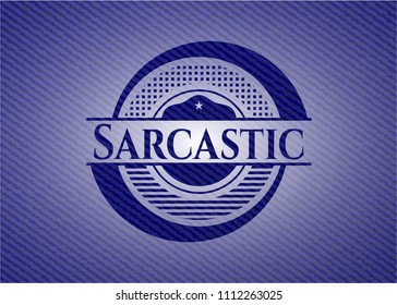 Sarcastic denim background