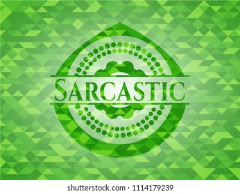  Sarcastic green mosaic emblem