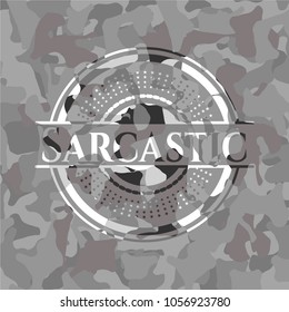 Sarcastic grey camo emblem