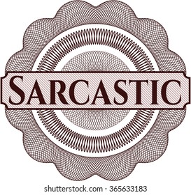 Sarcastic money style rosette