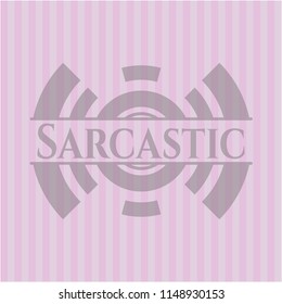 Sarcastic retro style pink emblem