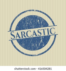 Sarcastic rubber stamp