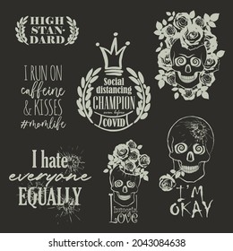 Sarcastic and sassy funny quotes for t-shirt design.